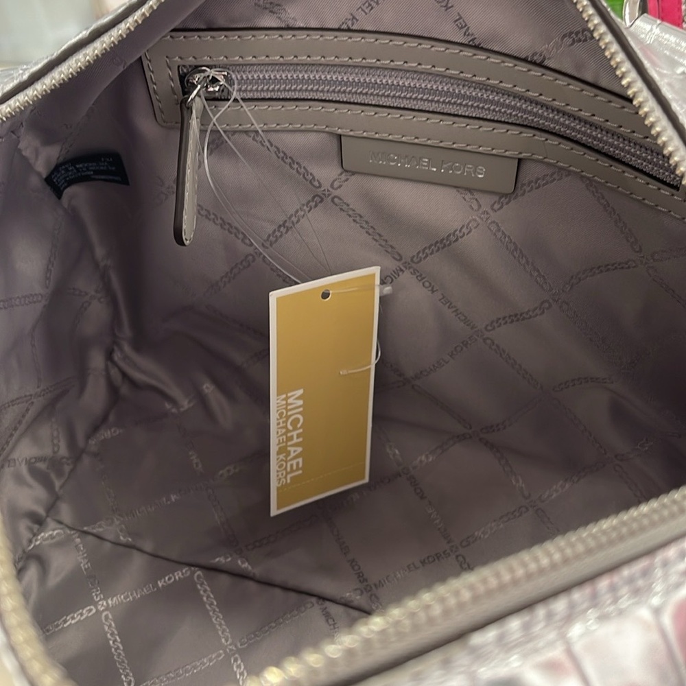 Silver Crocodile Embossed Women's Bag - Picture 8 of 16